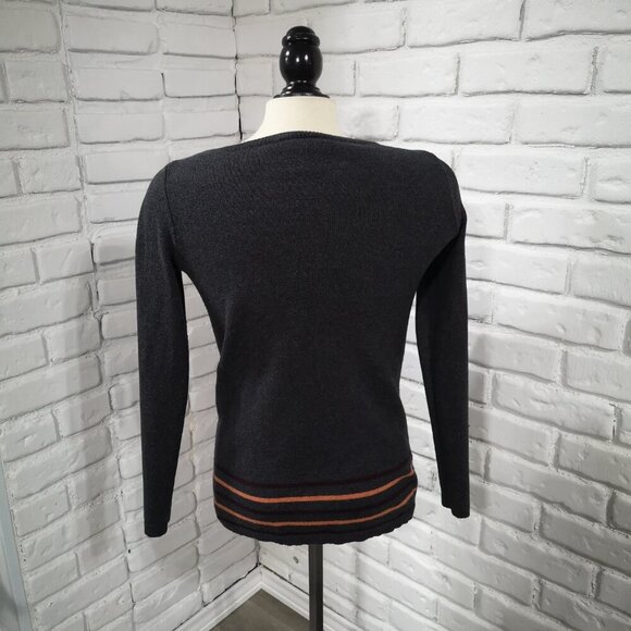 2 / $30.00 Ann Taylor Loft Factory Ladies Size Small Dk Grey Lightweight Sweater - Picture 2 of 8